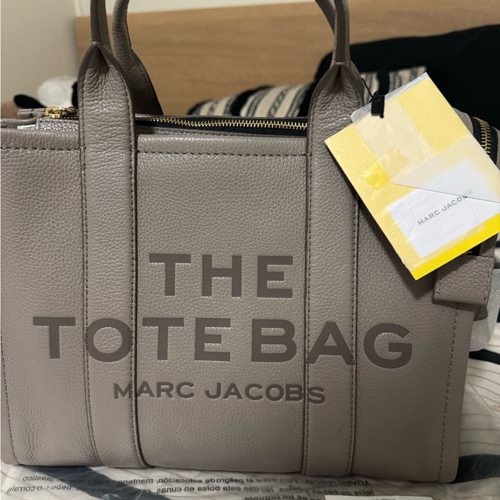 Marc Jacobs Taupe Leather Tote Bag